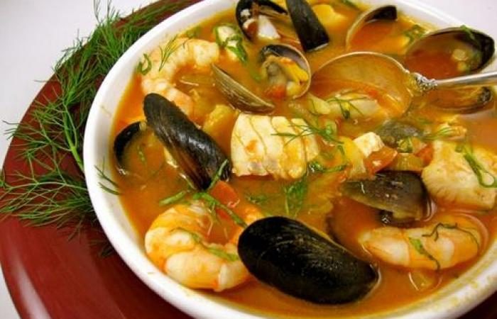 уха с морепродуктами 