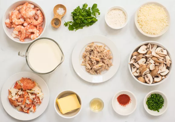 ингредиенты для запеканки с креветками