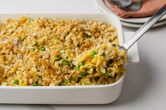 готовая запеканка с тунцом