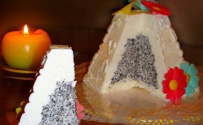Лимонная сырая пасха с маковой начинкой – очень интересный рецепт