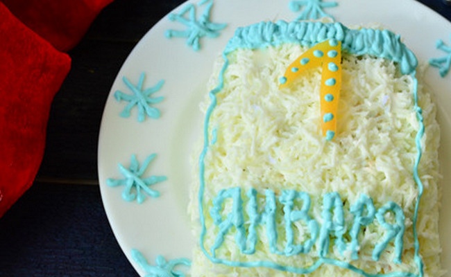 салат 1 января с колбасой