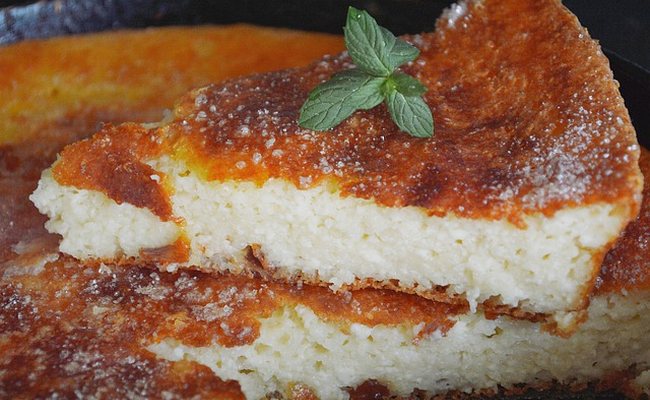 Банановая запеканка с творогом без сахара