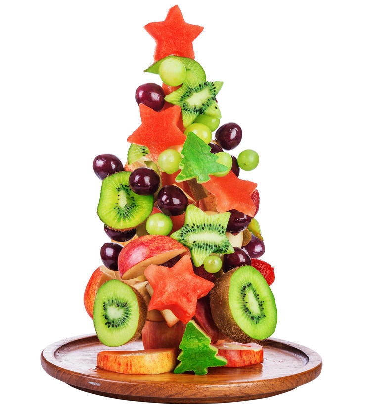 ёлочка из фруктов и арбуза