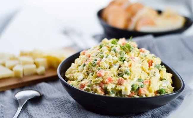 оливье с тофу вегетарианский