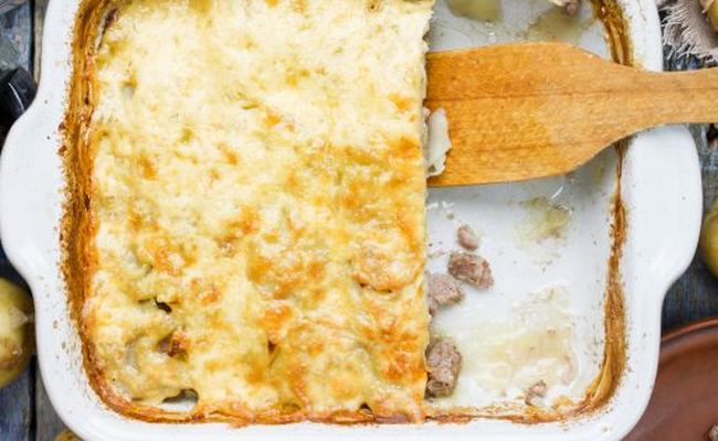 Картофельная запеканка с курицей и грибами – рецепт с фото пошагово
