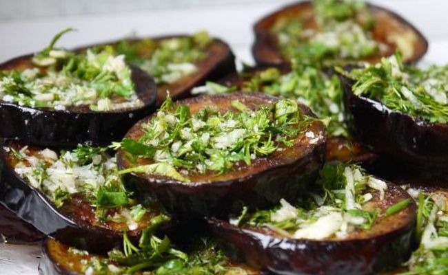 баклажаны на зиму с чесноком